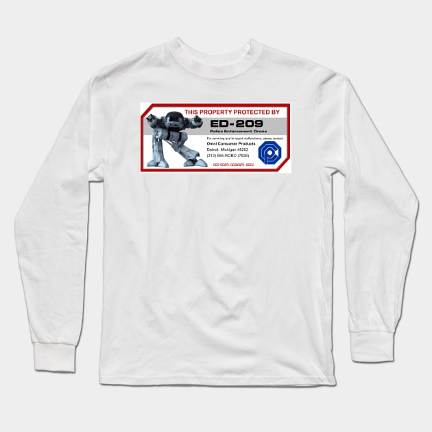 Protected by ED-209 Long Sleeve T-Shirt by Starbase79